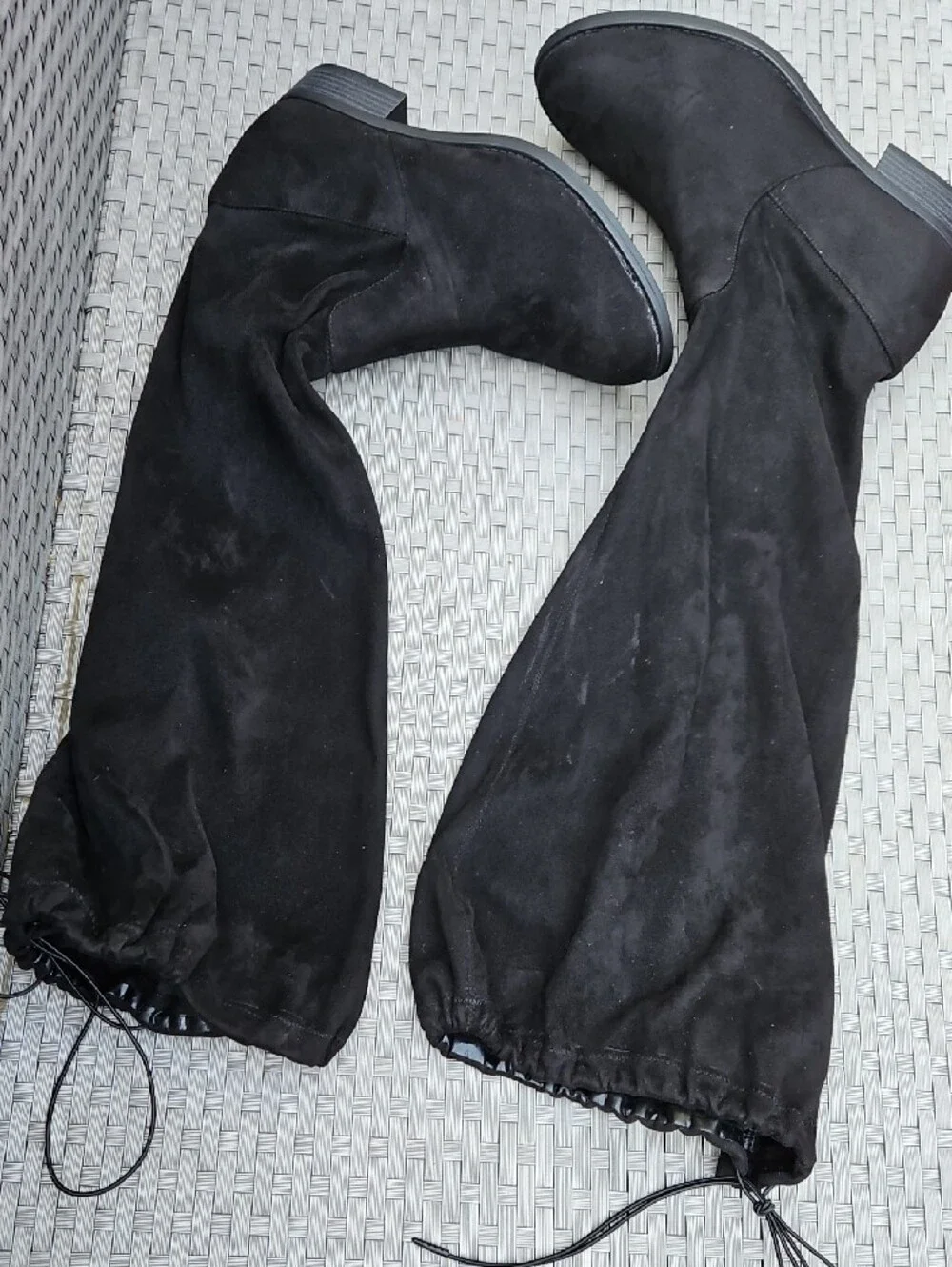 NEW WITH TAGS Torrid Black Over-the-Knee Drawstring FauSuede Boots SIZE 13 (WW)